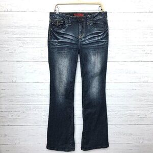 Zana Di Women's Bootcut Jeans Embroidered Pockets size 8 length 32"